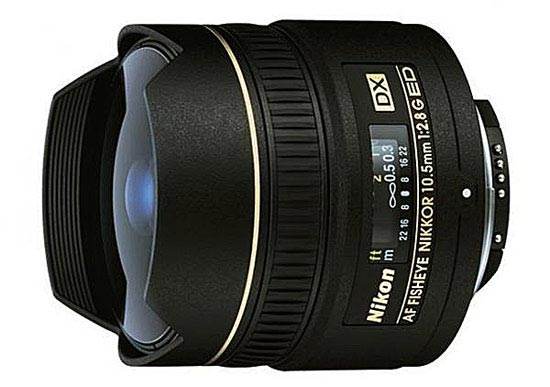 Nikon AF DX 10,5mm f/2,8 G ED Fisheye  p Objektivguiden ()